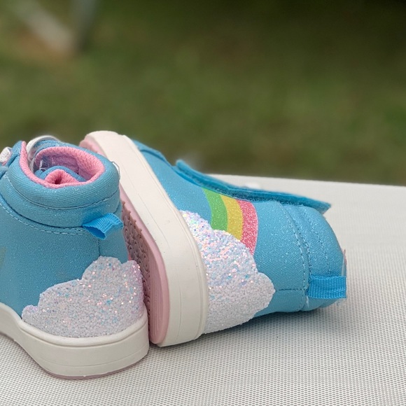 Infant Girls Rainbow High-Top Sneaker Baby Shoes - Picture 4 of 4